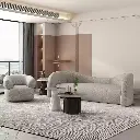 Nordic fabric sofa living room small apartment beauty salon clothing store reception lounge light luxury ins style creative