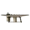 TAZA natural Amazon green luxury stone tea table 2023 new large flat designer furniture modern light luxury tea table