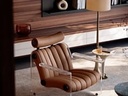 TAZA minimalist acrylic single sofa chair villa whole house matching living room series full leather leisure chair