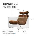 TAZA minimalist acrylic single sofa chair villa whole house matching living room series full leather leisure chair