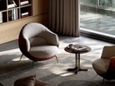 TAZA modern light luxury leisure chair villa whole house matching living room series designer new eggshell leisure chair