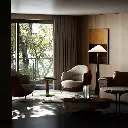TAZA modern light luxury leisure chair villa whole house matching living room series designer new eggshell leisure chair