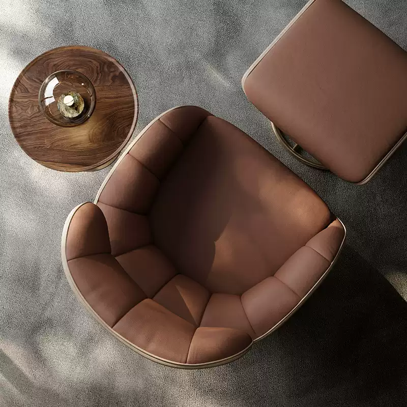 TAZA Italian recliner sofa chair villa whole house matching living room series new president office leisure chair