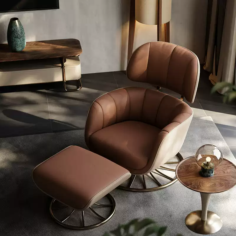 TAZA Italian recliner sofa chair villa whole house matching living room series new president office leisure chair