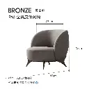 TAZA Italian style full leather sofa chair large flat whole house matching living room series petal light luxury leisure chair