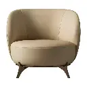 TAZA Italian style full leather sofa chair large flat whole house matching living room series petal light luxury leisure chair