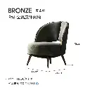 TAZA Italian style very simple sofa chair full leather 2023 designer new villa living room light luxury leisure chair