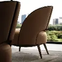 TAZA Italian style very simple sofa chair full leather 2023 designer new villa living room light luxury leisure chair