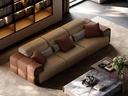 TAZA Italian luxury stone leather sofa villa whole house matching living room series modern minimalist functional sofa