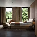 TAZA Italian minimalist full leather bed villa bedroom 2023 designer new light luxury soft double bed
