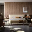 TAZA Italian minimalist full leather bed villa bedroom 2023 designer new light luxury soft double bed