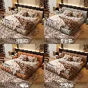 Italian minimalist light luxury leather bed high-end atmosphere brand flagship 2024 master bedroom luxury wedding bed double new
