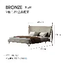 TAZA Italian light luxury chieftain bed villa large apartment master bedroom high-end furniture designer new modern leather bed