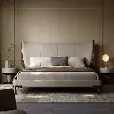 TAZA Italian light luxury chieftain bed villa large apartment master bedroom high-end furniture designer new modern leather bed