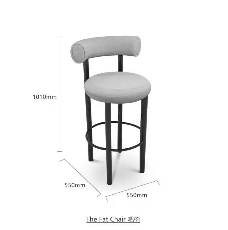 Nordic designer high-end single dining chair modern simple fat chair The Fat Chair leisure and comfortable chair