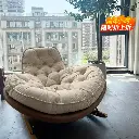 Rocking chair recliner adult home balcony leisure chair living room light luxury single designer lazy sofa can sleep