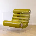 Transparent acrylic leisure floating single chair Italian minimalist Hyaline chair Internet celebrity tempered sofa chair