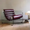 Transparent acrylic leisure floating single chair Italian minimalist Hyaline chair Internet celebrity tempered sofa chair