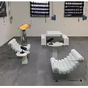 Transparent acrylic leisure floating single chair Italian minimalist Hyaline chair Internet celebrity tempered sofa chair