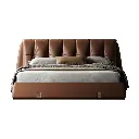 TAZA Italian light luxury full leather bed villa whole house matching bedroom series designer new soft back bed 