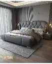 High-end atmospheric leather bed 1.8 meters modern simple master bedroom double bed 2 Italian light luxury home storage wedding bed