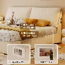 Winter Bear Cloud Bed Elephant Ear Fabric Bed Modern Simple Soft Bag Master Bedroom With Storage Translation Storage High Box