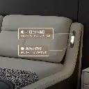 Leather bed multifunctional light luxury modern bed master bedroom high-end atmospheric double bed smart bedroom 2mx2m2 wedding bed
