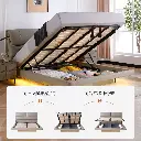 National supplement] De Rucci flagship store suspended bed master bedroom soft high box bed leather bed modern simple double bed