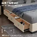 Leather bed light luxury modern simple small apartment double bed master bedroom big bed solid wood bed leather art soft bed wedding bed