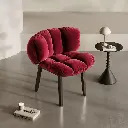VRSUK light luxury fabric dining chair French retro backrest petal new product second-hand dining table chair designer leisure chair