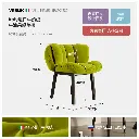 VRSUK light luxury fabric dining chair French retro backrest petal new product second-hand dining table chair designer leisure chair