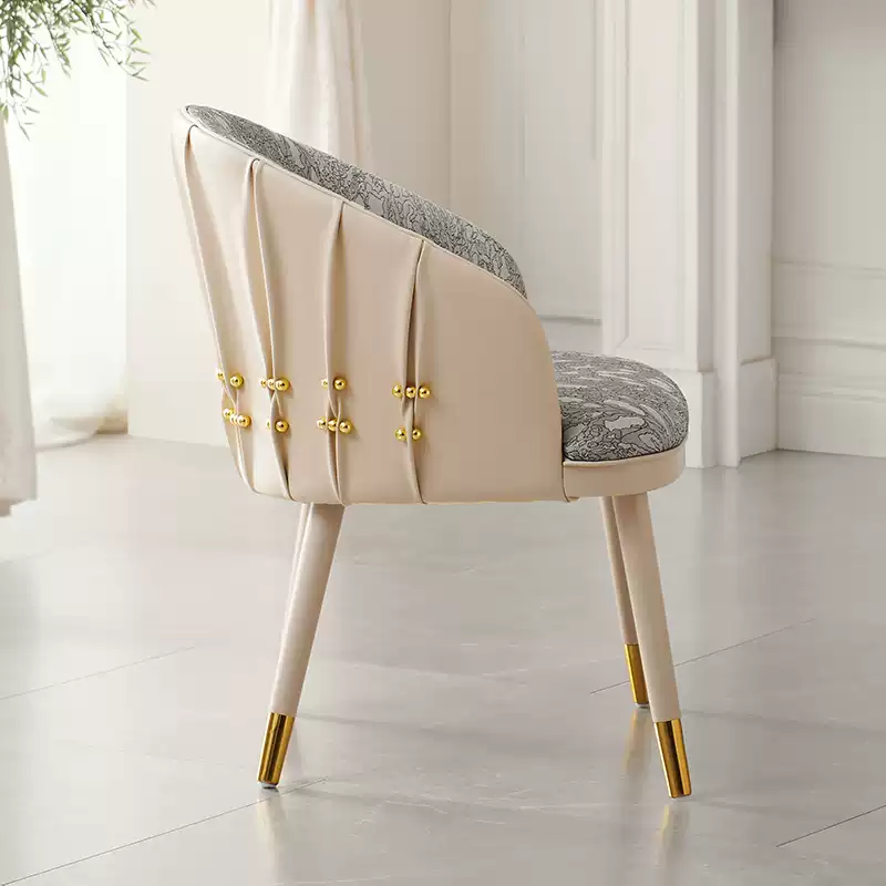  2024 new embroidery Roberto Cavalli gold bead dining chair luxury house high-end luxury stone dining table chair