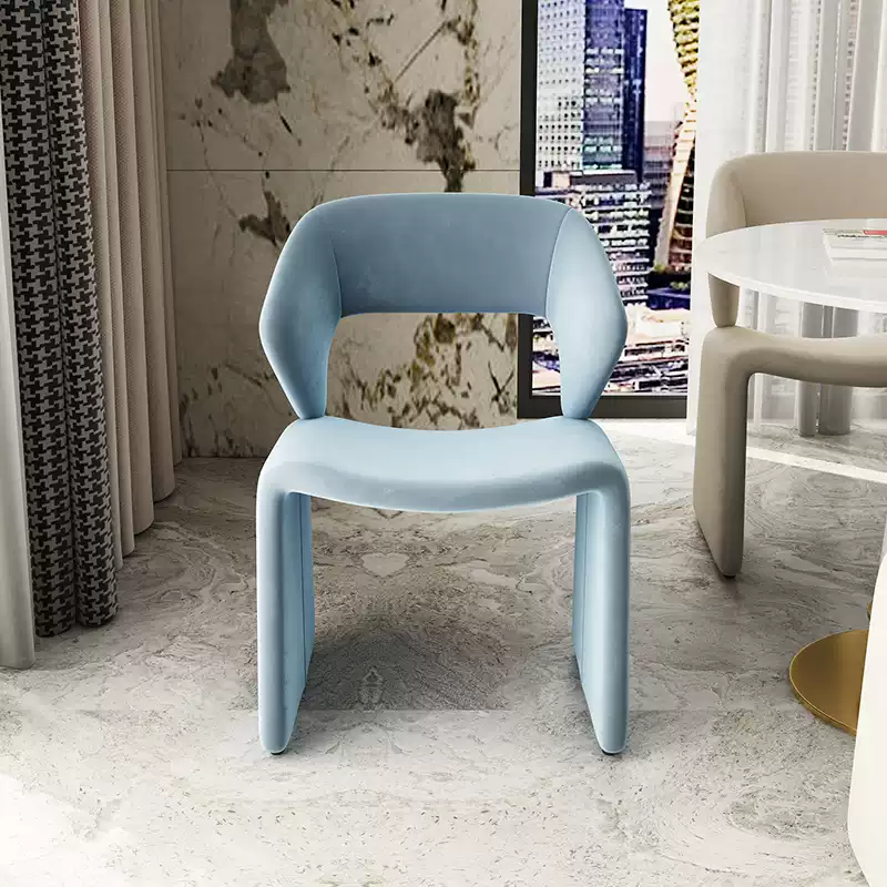 Nordic soft dining chair crown chair simple hotel negotiation chair backrest designer homestay model room restaurant chair