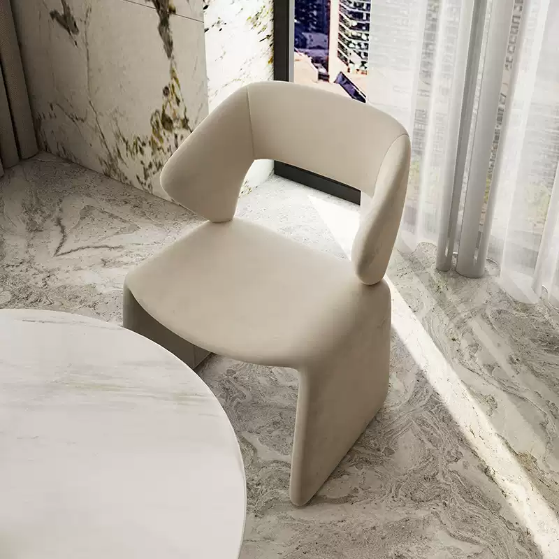 Nordic soft dining chair crown chair simple hotel negotiation chair backrest designer homestay model room restaurant chair