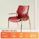 2024 Italian minimalist light luxury stainless steel primary color lion face stainless steel armrest lion head lion lion king chair dining chair