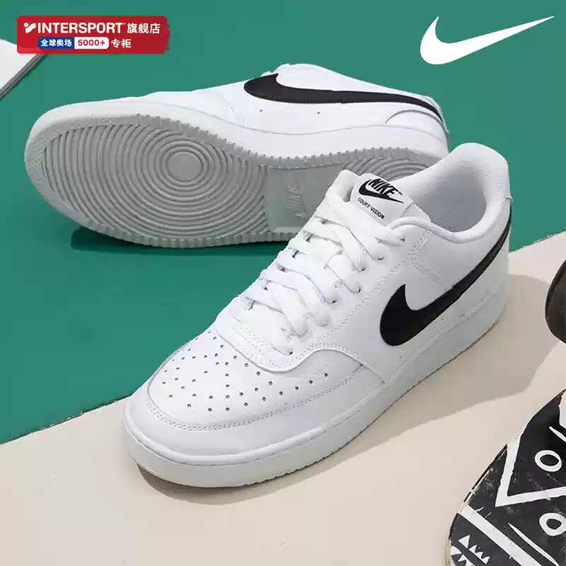 NIKE Nike official authentic men's shoes 2024 winter new simple version Air Force One sports shoes white shoes