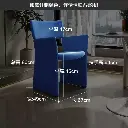 High-end furniture Italian leather custom light luxury simple post-modern leather cloth solid wood dining chair negotiation chair