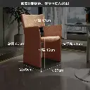 High-end furniture Italian leather custom light luxury simple post-modern leather cloth solid wood dining chair negotiation chair