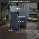 High-end furniture Italian leather custom light luxury simple post-modern leather cloth solid wood dining chair negotiation chair