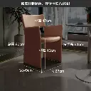 High-end furniture Italian leather custom light luxury simple post-modern leather cloth solid wood dining chair negotiation chair