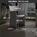 High-end furniture Italian leather custom light luxury simple post-modern leather cloth solid wood dining chair negotiation chair