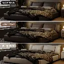 Fasati modern simple imported cowhide high-end atmosphere 1.5m bed light luxury wedding bed Italian master bedroom soft bed