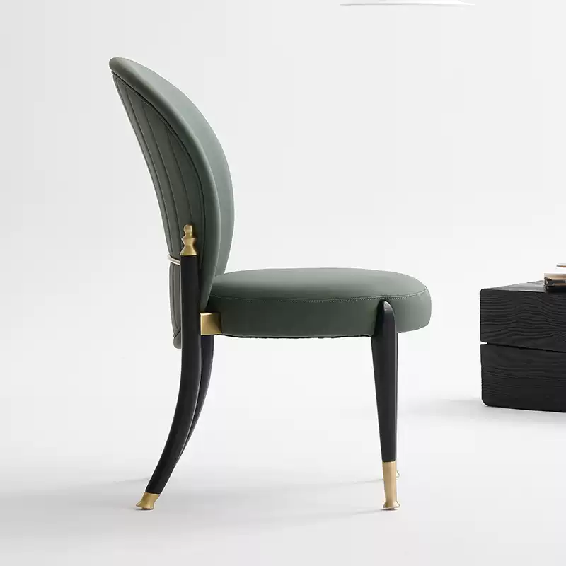 Retro light luxury American new Chinese style home back chair solid wood home master high-end designer temperament dining chair