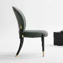 Retro light luxury American new Chinese style home back chair solid wood home master high-end designer temperament dining chair