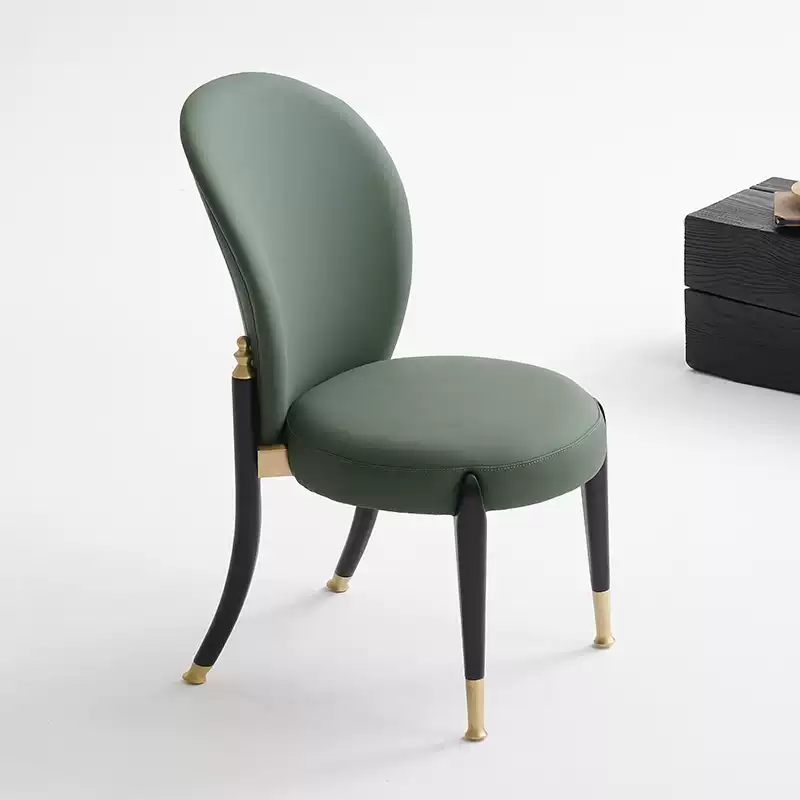 Retro light luxury American new Chinese style home back chair solid wood home master high-end designer temperament dining chair