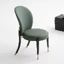 Retro light luxury American new Chinese style home back chair solid wood home master high-end designer temperament dining chair