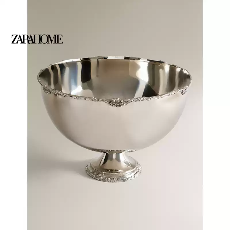 Zara Home European steel champagne bowl home restaurant wine set decoration large bowl ic