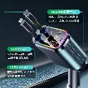 Starry sky top car charger 120W mobile phone super fast charging retractable cable one to four car USB cigarette lighter port