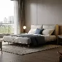 TAZA Italian light luxury bed full leather designer 2023 new large flat master bedroom modern simple double wedding bed