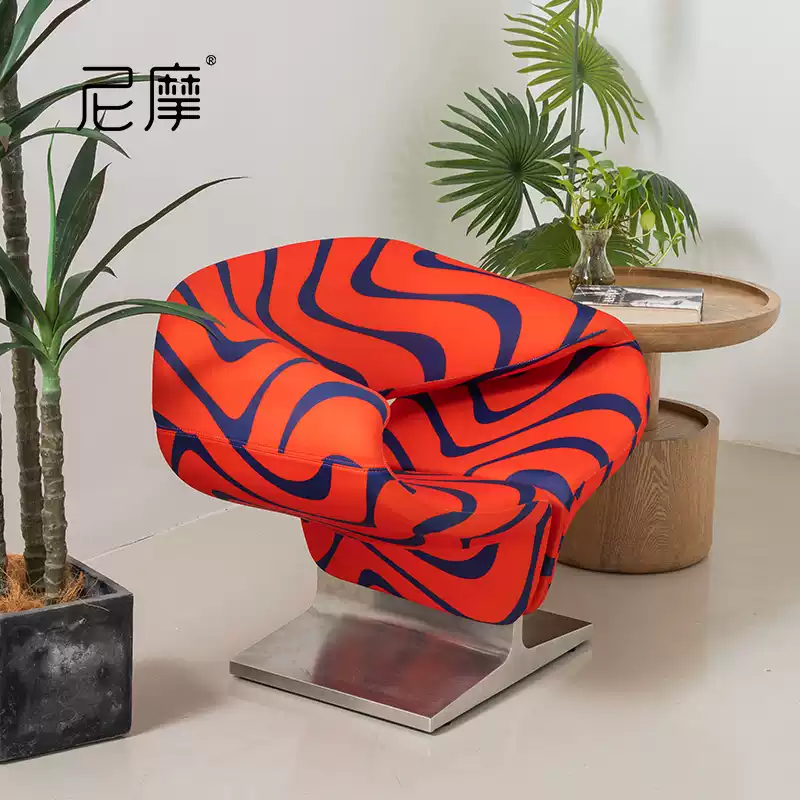 Ribbon Chair designer ribbon chair sofa chair net celebrity very simple people leisure chair light luxury reception chair